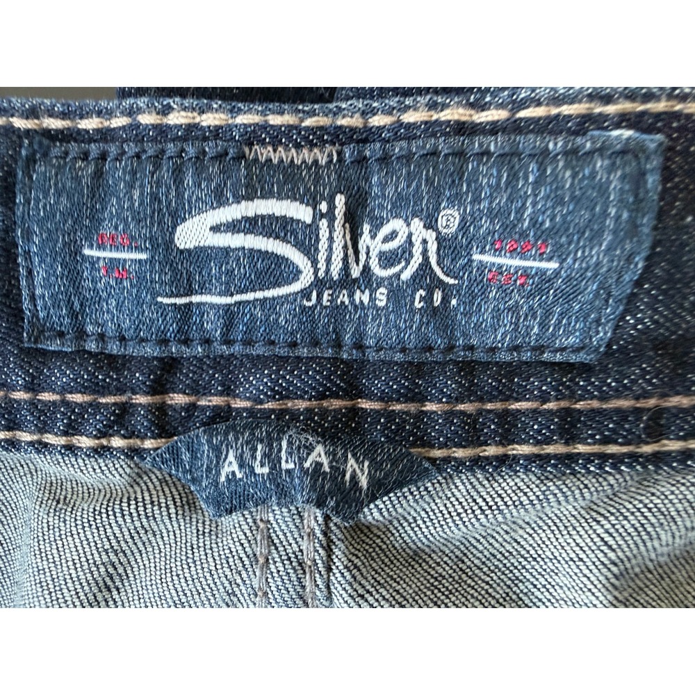 Silver Jeans Co Allan Classic Fit Straight Leg Dark Wash Jeans 32x32 New NWT - Picture 6 of 15
